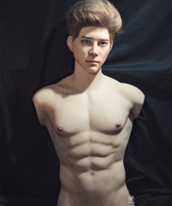 Male half torsos