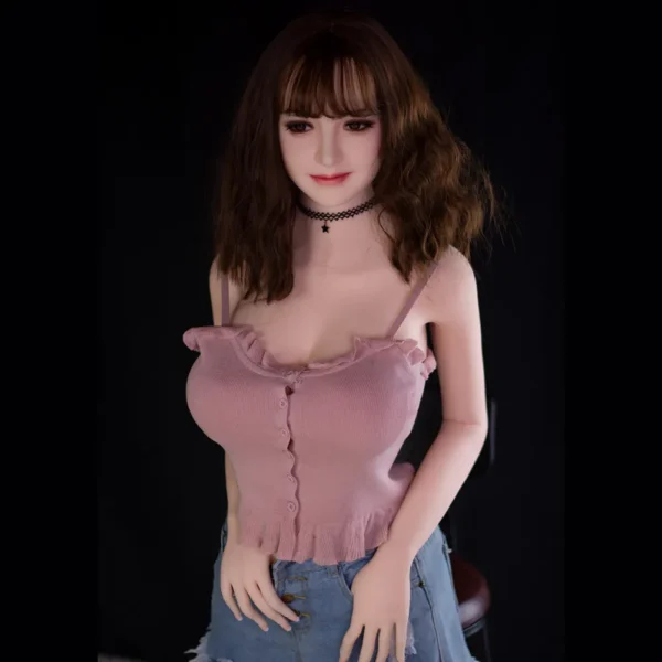 Mei – 158cm / 5.18' Japanese Sweet Girl Sex Doll with Smile | Brown Curly Hair & Cute Outfit [USA STOCK] - Image 9