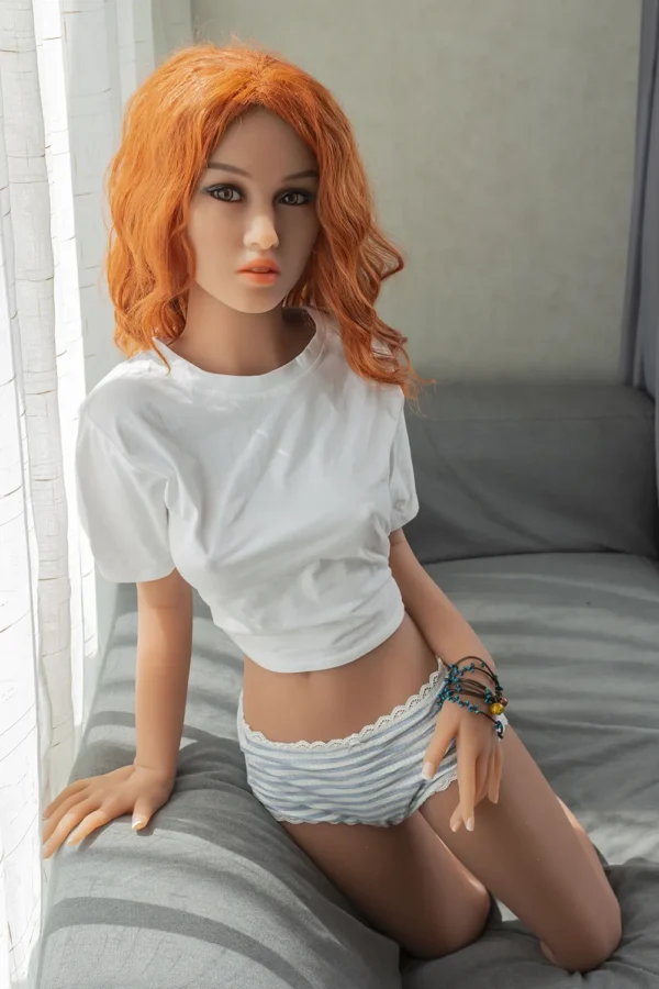 Ava – 157cm / 5.15' Slim Redhead Sex Doll with Brown Eyes and Tan Skin [USA STOCK] - Image 11