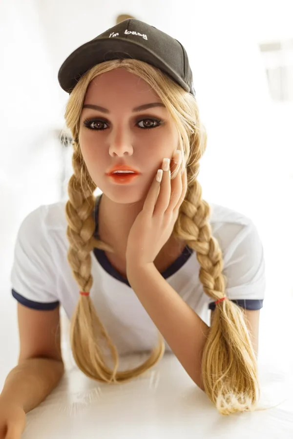 Latina sex doll with bronzed skin and curves