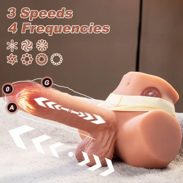 Lifelike Gay Torso Dildo – Realistic Vibrating Male Sex Toy [US IN STOCK] - Image 5