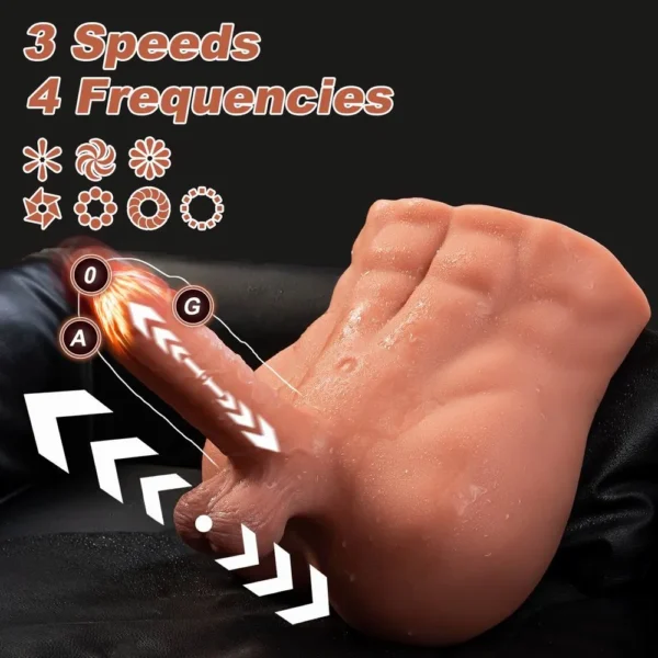 Muscular Vibrating Male Torso Masturbator – Realistic Gay Sex Toy for Intense Pleasure [US IN STOCK] - Image 2