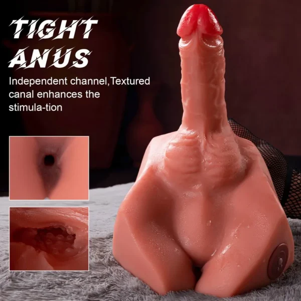 Gay Torso Sex Doll with Vibrating Dildo – Lifelike Pleasure Toy for Men [US IN STOCK] - Image 3