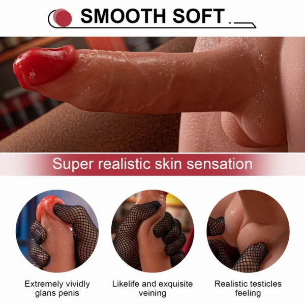 US IN STOCK Thrusting Vibrating Dildo Torso – Realistic Silicone Butt for Gay Men - Image 8