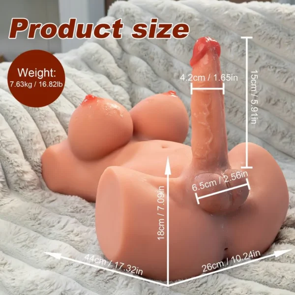 Transsexual Shemale Adult Toys Male Masturbators with Vibrating & Thrusting Dildo [US IN STOCK] - Image 4
