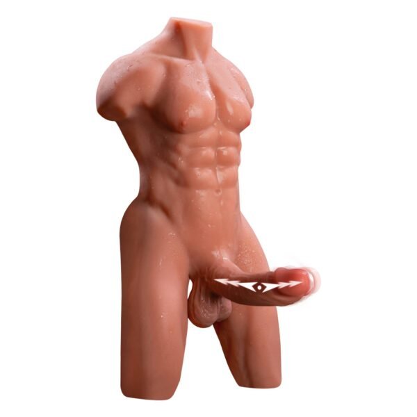 Muscular Vibrating Male Torso Sex Toy – Realistic Gay Pleasure Companion [US IN STOCK]