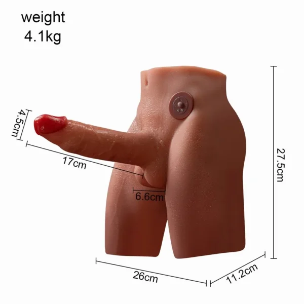 US IN STOCK Thrusting Vibrating Dildo Torso – Realistic Silicone Butt for Gay Men - Image 11