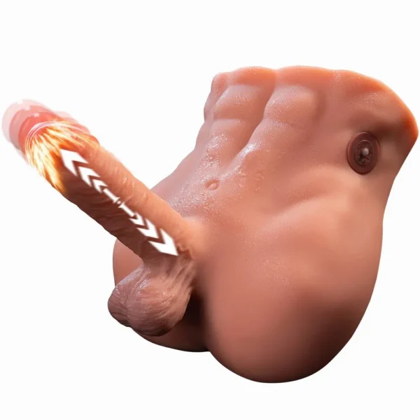 Muscular Vibrating Male Torso Masturbator – Realistic Gay Sex Toy for Intense Pleasure [US IN STOCK]