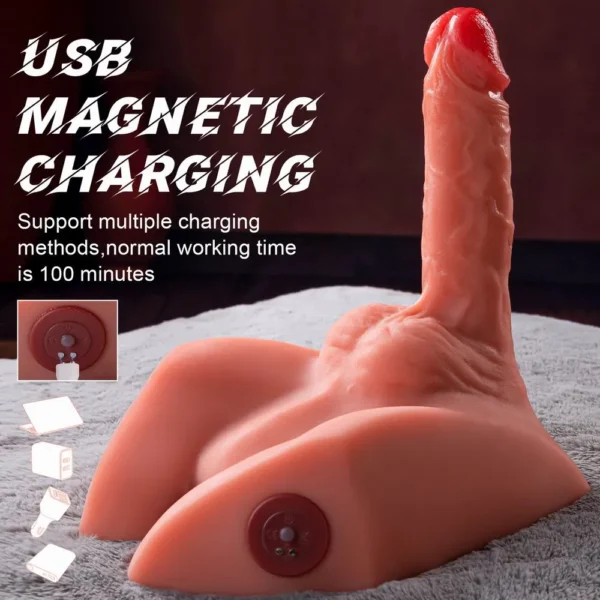 Gay Torso Sex Doll with Vibrating Dildo – Lifelike Pleasure Toy for Men [US IN STOCK] - Image 5