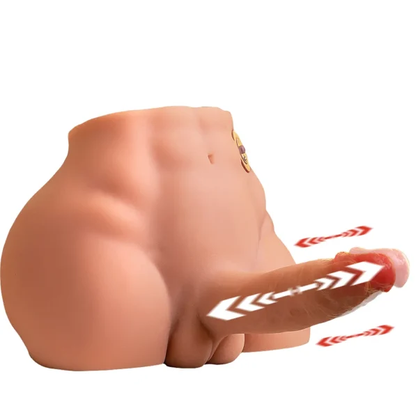Electric Dildo Torso for Gay Men – Realistic Silicone Butt with Vibration [US IN STOCK]