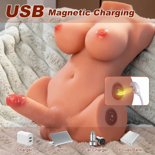 Transsexual Shemale Adult Toys Male Masturbators with Vibrating & Thrusting Dildo [US IN STOCK] - Image 6