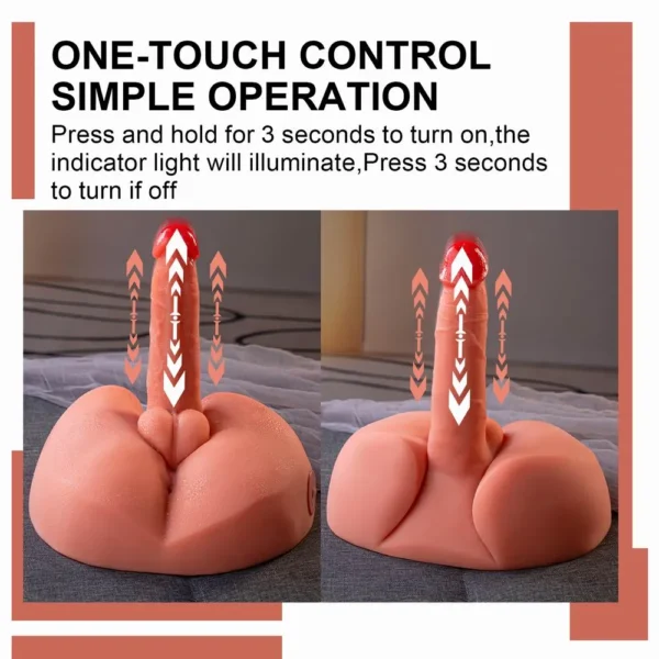 US IN STOCK Realistic Vibrating Dildo Torso – Lifelike Gay Sex Toy for Intense Pleasure - Image 5
