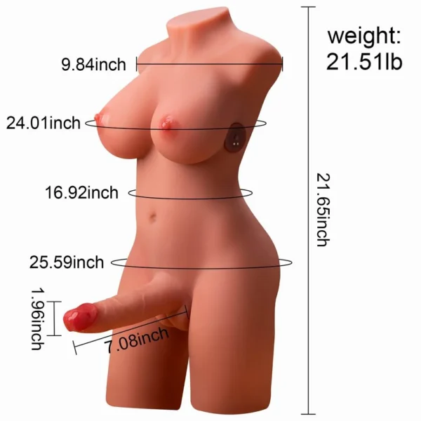 Shemale Sex Doll Torso with Vibrating & Thrusting Dildo [US IN STOCK] - Image 9