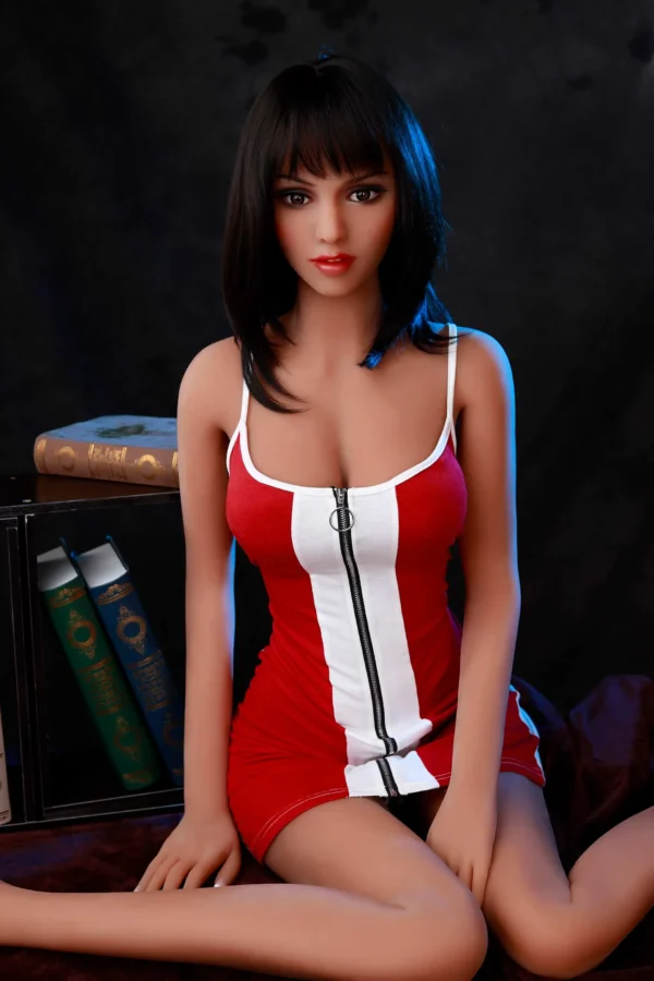 166cm lifelike brunette love doll with slim curves
